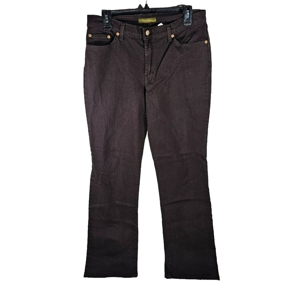 David Kahn Lauren High Rise Straight Leg Jeans Women's Size 10 Brown 30x32"